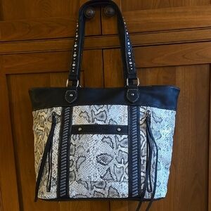 Montana West - Stylish Black and Gray Tote Bag